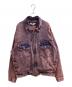 OAKLEY（オークリー）の古着「Distressed Denim Jacket」｜ピンク