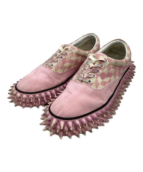 doublet（ダブレット）doublet (ダブレット) DIRTY SPIKE CANVAS SNEAKER ピンク サイズ:28Hの古着・服飾アイテム