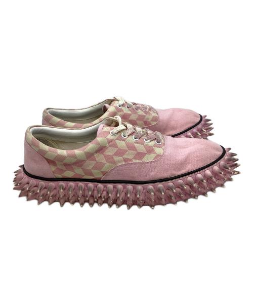 doublet（ダブレット）doublet (ダブレット) DIRTY SPIKE CANVAS SNEAKER ピンク サイズ:28Hの古着・服飾アイテム