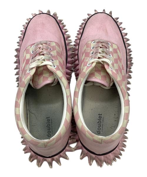 doublet（ダブレット）doublet (ダブレット) DIRTY SPIKE CANVAS SNEAKER ピンク サイズ:28Hの古着・服飾アイテム