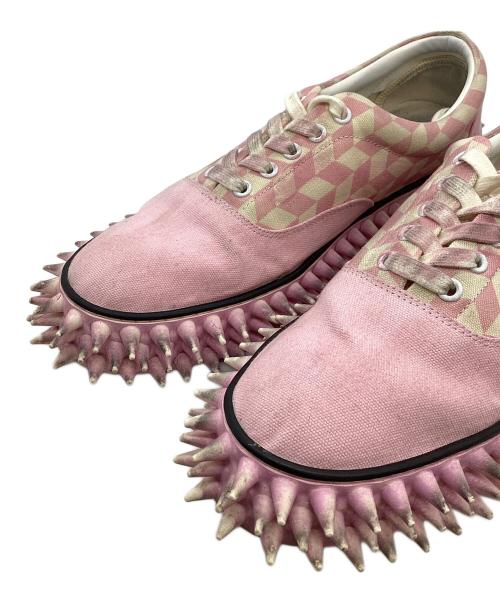 doublet（ダブレット）doublet (ダブレット) DIRTY SPIKE CANVAS SNEAKER ピンク サイズ:28Hの古着・服飾アイテム