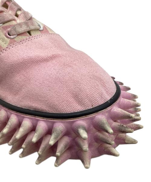 doublet（ダブレット）doublet (ダブレット) DIRTY SPIKE CANVAS SNEAKER ピンク サイズ:28Hの古着・服飾アイテム