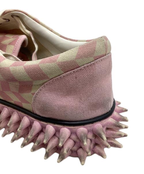 doublet（ダブレット）doublet (ダブレット) DIRTY SPIKE CANVAS SNEAKER ピンク サイズ:28Hの古着・服飾アイテム