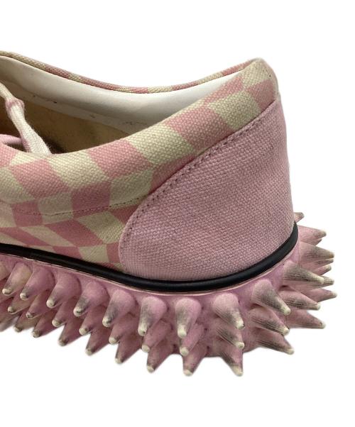 doublet（ダブレット）doublet (ダブレット) DIRTY SPIKE CANVAS SNEAKER ピンク サイズ:28Hの古着・服飾アイテム