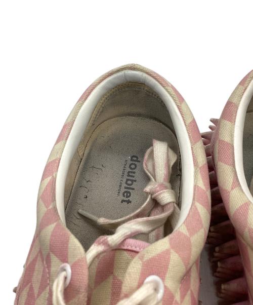 doublet（ダブレット）doublet (ダブレット) DIRTY SPIKE CANVAS SNEAKER ピンク サイズ:28Hの古着・服飾アイテム