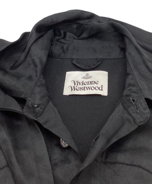 Vivienne Westwood（ヴィヴィアンウエストウッド）Vivienne Westwood (ヴィヴィアンウエストウッド) WESTERN HALS SHIRTDRESS　/　11010172-11578 ブラック サイズ:40の古着・服飾アイテム