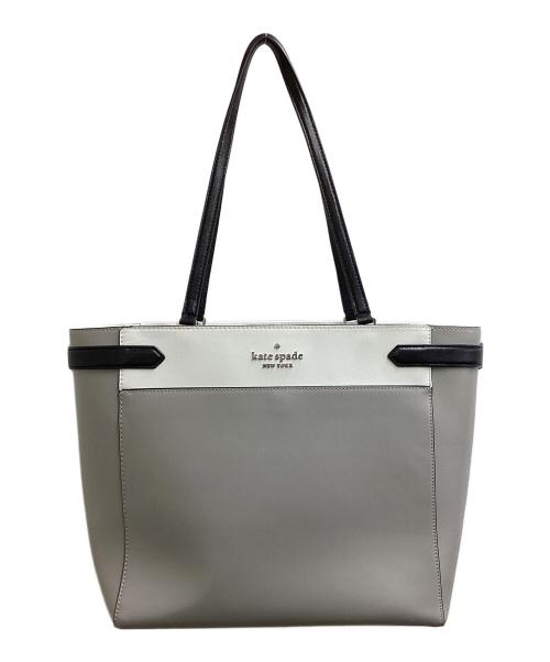 Kate Spade（ケイトスペード）Kate Spade (ケイトスペード) ステイシー カラーブロック ラップトップ トート グレーの古着・服飾アイテム