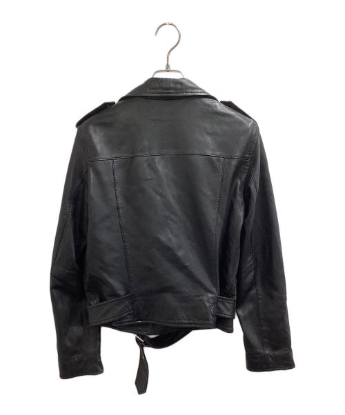 ALL SAINTS（オールセインツ）ALL SAINTS (オールセインツ) ラムレザー ダブルライダースジャケット ブラック サイズ:UK10の古着・服飾アイテム