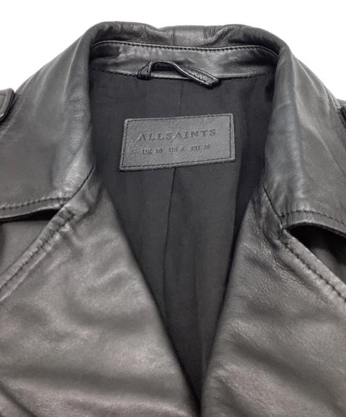 ALL SAINTS（オールセインツ）ALL SAINTS (オールセインツ) ラムレザー ダブルライダースジャケット ブラック サイズ:UK10の古着・服飾アイテム