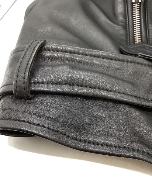 ALL SAINTS（オールセインツ）ALL SAINTS (オールセインツ) ラムレザー ダブルライダースジャケット ブラック サイズ:UK10の古着・服飾アイテム