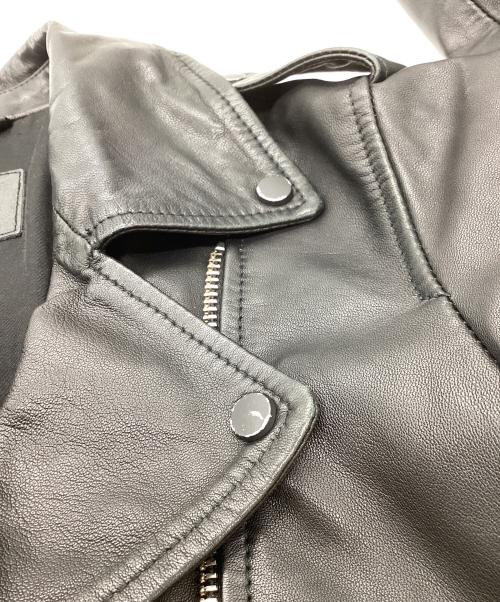 ALL SAINTS（オールセインツ）ALL SAINTS (オールセインツ) ラムレザー ダブルライダースジャケット ブラック サイズ:UK10の古着・服飾アイテム