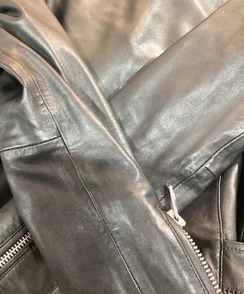 ALL SAINTS（オールセインツ）ALL SAINTS (オールセインツ) ラムレザー ダブルライダースジャケット ブラック サイズ:UK10の古着・服飾アイテム