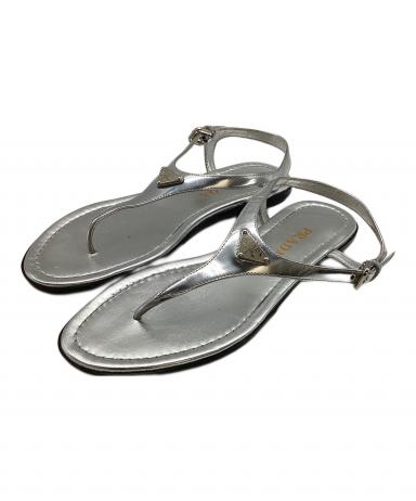 中古・古着通販】PRADA (プラダ) トライアングルロゴ パテントレザー