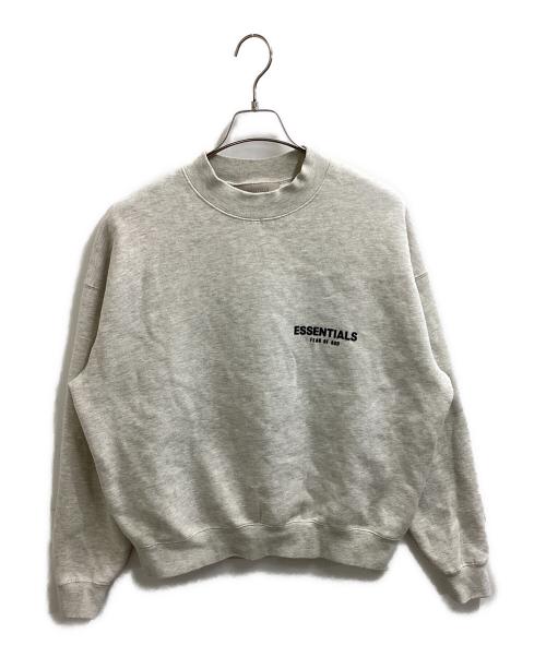 FOG ESSENTIALS（フィアオブゴッド エッセンシャル）FOG ESSENTIALS (フィアオブゴッド エッセンシャル) フロッキープリントクルーネックスウェット グレー サイズ:Sの古着・服飾アイテム
