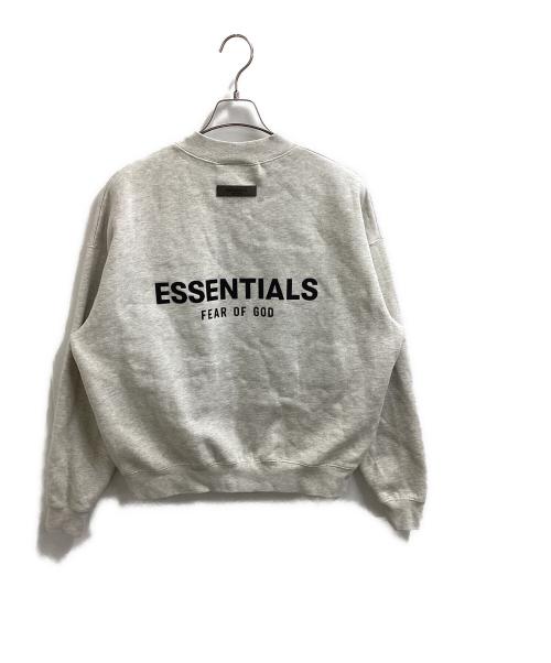 FOG ESSENTIALS（フィアオブゴッド エッセンシャル）FOG ESSENTIALS (フィアオブゴッド エッセンシャル) フロッキープリントクルーネックスウェット グレー サイズ:Sの古着・服飾アイテム