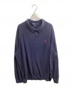 POLO RALPH LAURENポロ・ラルフローレン）の古着「PIMA COTTON L/Sポロシャツ」｜ネイビー
