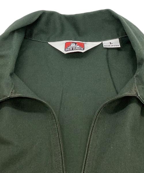 BEN DAVIS（ベンデイビス）BEN DAVIS (ベンデイビス) ハーフジップS/Sワークシャツ グリーン サイズ:Lの古着・服飾アイテム