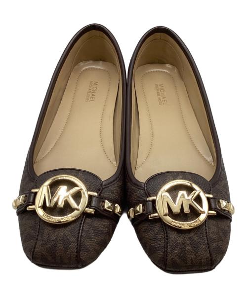 MICHAEL MICHAEL KORS（マイケル マイケルコース）MICHAEL MICHAEL KORS (マイケル マイケルコース) フラットパンプス / 1384 ブラウン サイズ:7.5の古着・服飾アイテム