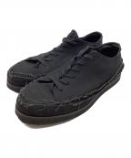 Yohji Yamamoto pour hommeヨウジヤマモト プールオム）の古着「キャンバスカットオフスニーカー  / HX-E08-062」｜ブラック