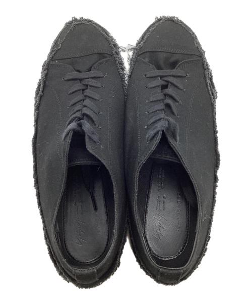Yohji Yamamoto pour homme（ヨウジヤマモト プールオム）Yohji Yamamoto pour homme (ヨウジヤマモト プールオム) キャンバスカットオフスニーカー  / HX-E08-062  ブラック サイズ:3/4の古着・服飾アイテム