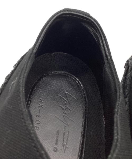 Yohji Yamamoto pour homme（ヨウジヤマモト プールオム）Yohji Yamamoto pour homme (ヨウジヤマモト プールオム) キャンバスカットオフスニーカー  / HX-E08-062  ブラック サイズ:3/4の古着・服飾アイテム
