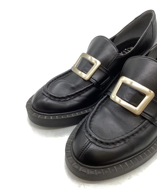 DIANA（ダイアナ）DIANA (ダイアナ) 厚底バックルヒールアップローファー / WD26362 ブラック サイズ:25cmの古着・服飾アイテム