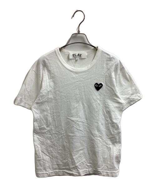 PLAY COMME des GARCONS（プレイコムデギャルソン）PLAY COMME des GARCONS (プレイコムデギャルソン) T-Shirt With Black Emblem / 黒ハートロゴ Tシャツ / AX-T064 / AD2023 ホワイト サイズ:Mの古着・服飾アイテム