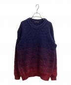 ISSEY MIYAKE MENイッセイミヤケメン）の古着「グラデーション  ニット / ME93KN115」｜ネイビー×レッド