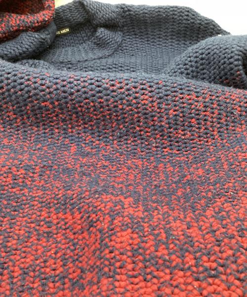 ISSEY MIYAKE MEN（イッセイミヤケメン）ISSEY MIYAKE MEN (イッセイミヤケメン) グラデーション  ニット / ME93KN115 ネイビー×レッド サイズ:3の古着・服飾アイテム