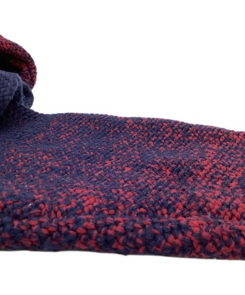 ISSEY MIYAKE MEN（イッセイミヤケメン）ISSEY MIYAKE MEN (イッセイミヤケメン) グラデーション  ニット / ME93KN115 ネイビー×レッド サイズ:3の古着・服飾アイテム