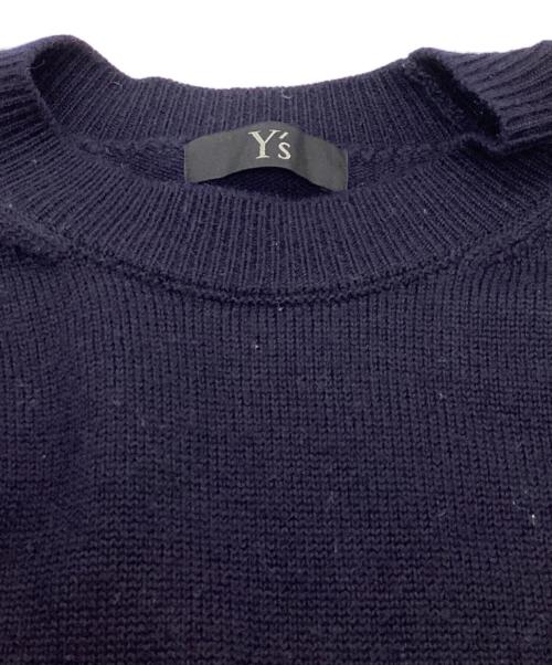 Y's（ワイズ）Y's (ワイズ) 格子柄ラグランニット / YV-K74-149 ネイビー サイズ:2の古着・服飾アイテム