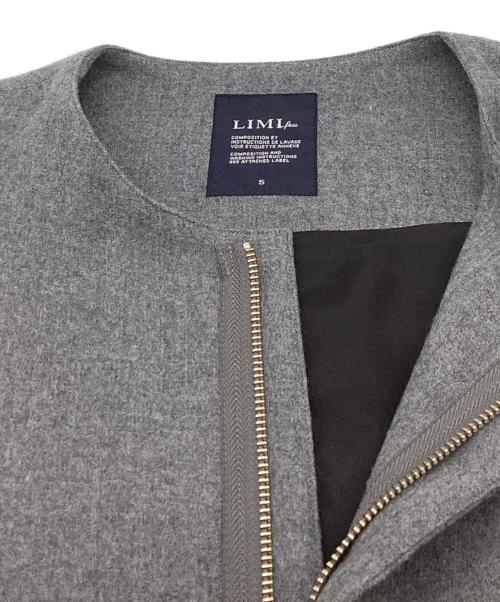LIMI feu（リミフゥ）LIMI feu (リミフゥ) 袖フリンジ切替 ノーカラージャケット/LK-J19-113 グレー サイズ:Sの古着・服飾アイテム
