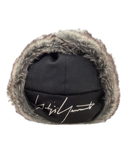 YOHJI YAMAMOTO（ヨウジヤマモト）YOHJI YAMAMOTO (ヨウジヤマモト) New Era (ニューエラ) フライトキャップ ブラックの古着・服飾アイテム