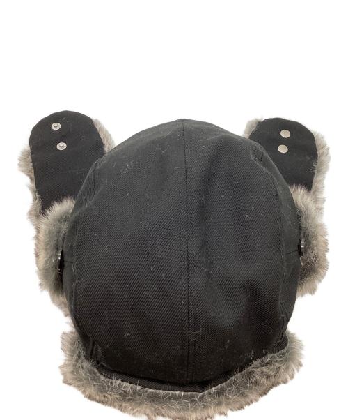 YOHJI YAMAMOTO（ヨウジヤマモト）YOHJI YAMAMOTO (ヨウジヤマモト) New Era (ニューエラ) フライトキャップ ブラックの古着・服飾アイテム