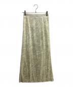 saharaサハラ）の古着「Velour Long Skirt / ベロアロングスカート」｜ベージュ