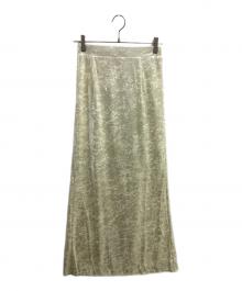 sahara（サハラ）の古着「Velour Long Skirt / ベロアロングスカート」｜ベージュ