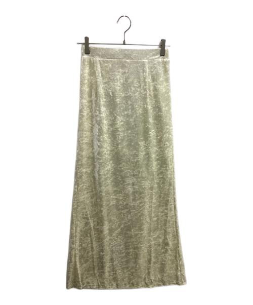 sahara（サハラ）sahara (サハラ) Velour Long Skirt / ベロアロングスカート ベージュ サイズ:Mの古着・服飾アイテム