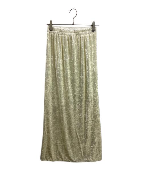 sahara（サハラ）sahara (サハラ) Velour Long Skirt / ベロアロングスカート ベージュ サイズ:Mの古着・服飾アイテム