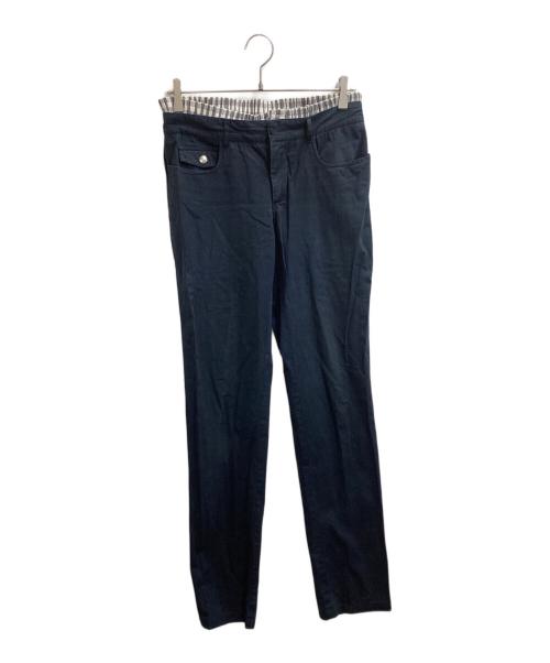 KRIS VAN ASSCHE（クリス ヴァン アッシュ）KRIS VAN ASSCHE (クリス ヴァン アッシュ) ダブルウエストパンツ / UH-15-806-09 ネイビー サイズ:46の古着・服飾アイテム