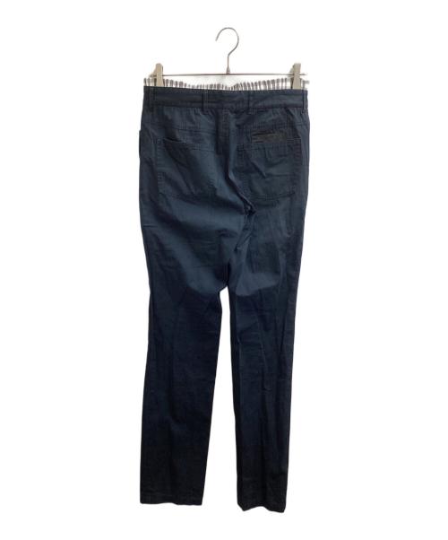 KRIS VAN ASSCHE（クリス ヴァン アッシュ）KRIS VAN ASSCHE (クリス ヴァン アッシュ) ダブルウエストパンツ / UH-15-806-09 ネイビー サイズ:46の古着・服飾アイテム