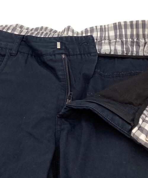 KRIS VAN ASSCHE（クリス ヴァン アッシュ）KRIS VAN ASSCHE (クリス ヴァン アッシュ) ダブルウエストパンツ / UH-15-806-09 ネイビー サイズ:46の古着・服飾アイテム