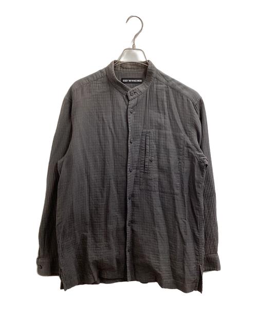 ISSEY MIYAKE MEN（イッセイミヤケメン）ISSEY MIYAKE MEN (イッセイミヤケメン) クロスプラッド 長袖シャツ グレー サイズ:3の古着・服飾アイテム