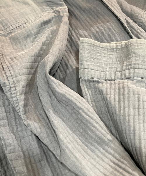 ISSEY MIYAKE MEN（イッセイミヤケメン）ISSEY MIYAKE MEN (イッセイミヤケメン) クロスプラッド 長袖シャツ グレー サイズ:3の古着・服飾アイテム