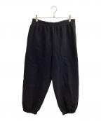 Y'sワイズ）の古着「CABLE JQ KNIT ELASTIC WAIST PANTS」｜ブラック