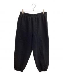 Y's（ワイズ）の古着「CABLE JQ KNIT ELASTIC WAIST PANTS」｜ブラック