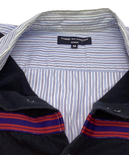 COMME des GARCONS HOMME（コムデギャルソン オム）COMME des GARCONS HOMME (コムデギャルソン オム) フロント切替S/Sシャツ / HA-S060 / AD2007 ブルー サイズ:Mの古着・服飾アイテム