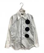 COMME des GARCONS HOMME PLUSコムデギャルソンオムプリュス）の古着「Fake hole L/S shirt / AD2014 / PN-B016　」｜ホワイト