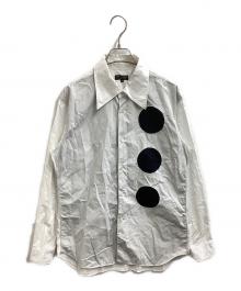 COMME des GARCONS HOMME PLUS（コムデギャルソンオムプリュス）の古着「Fake hole L/S shirt / AD2014 / PN-B016　」｜ホワイト