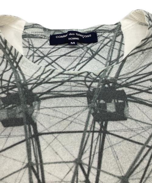 COMME des GARCONS HOMME（コムデギャルソン オム）COMME des GARCONS HOMME (コムデギャルソン オム) 観覧車転写Tシャツ / AD2005 / ホワイト サイズ:Mの古着・服飾アイテム