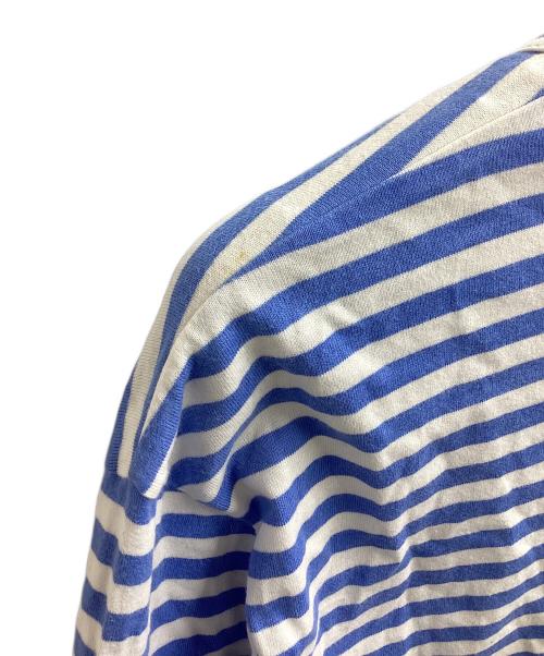 PLAY COMME des GARCONS（プレイコムデギャルソン）PLAY COMME des GARCONS (プレイコムデギャルソン) SMALL HEART STRIPED LS TEE ブルー サイズ:XLの古着・服飾アイテム